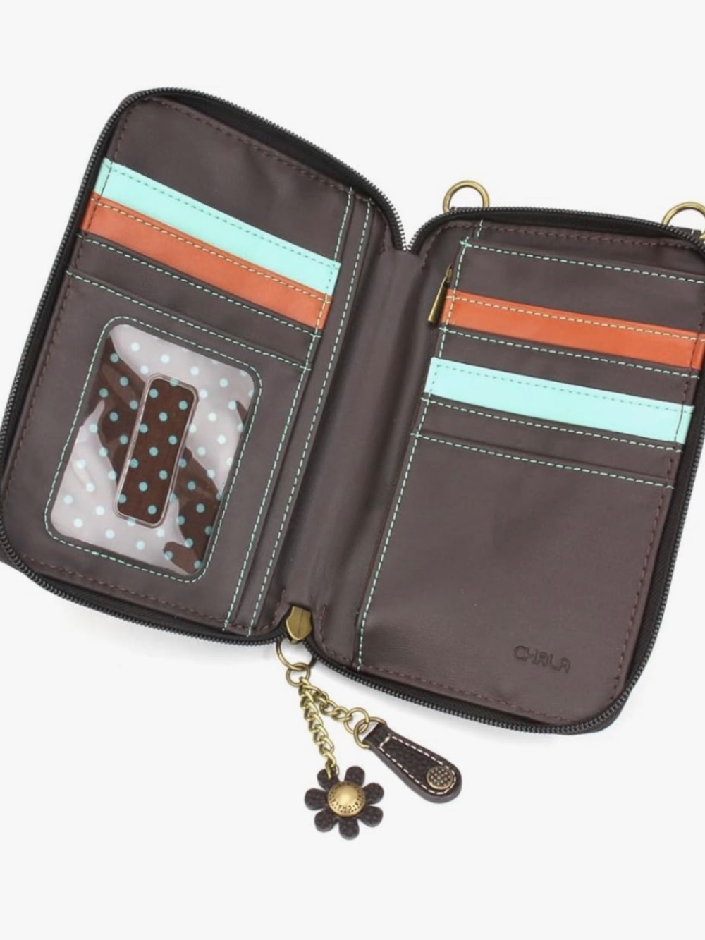 NWT CHALA Wallet Crossbody Purse - Women Faux Leather Multicolor Handbag - Picture 6 of 8